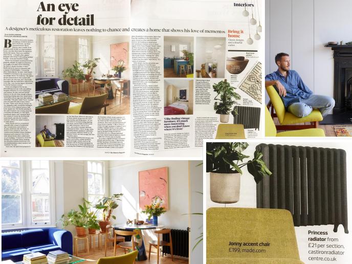 cast iron radiators in Observer Magazine September 2019