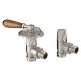 Bentley+Lever+Handle+Satin+Nickel+Manual+Radiator+Valve+Set (CDC-BENTLEVER-SATNI)